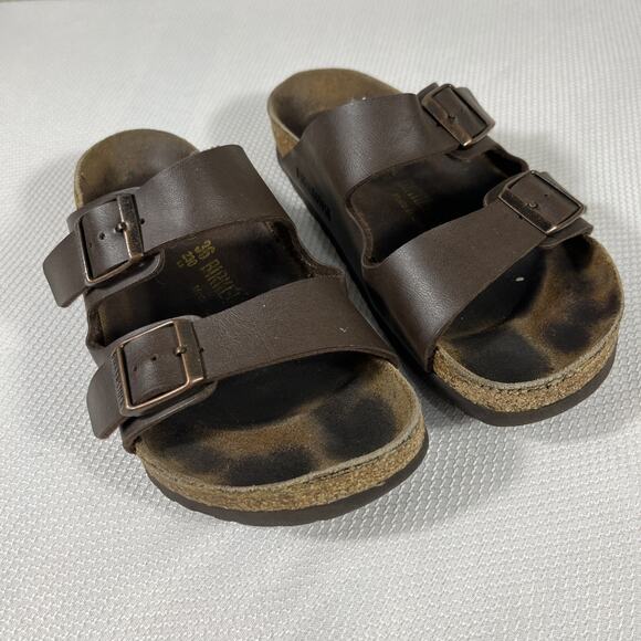 Birkenstock Arizona Mens 2 Buckle Soft Bed Real Leather Brown‎ Sandals 36/6 main image 8